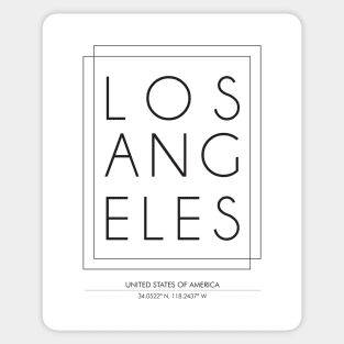 Los Angeles city Minimal Typography 2 Sticker